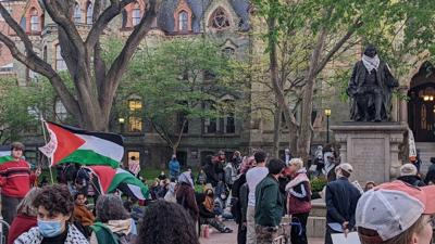 FNF TCS file Palestine protest at Penn