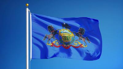 FILE - Pennsylvania state flag