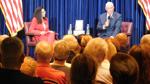 Melissa Giller interviews former Vice President Mike Pence at the Reagan Library in Simi Valley, California.