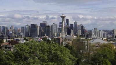 FILE–  Seattle Skyline