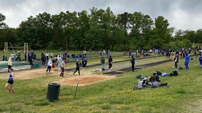 LCHS track and field on the field