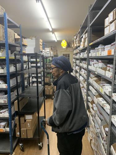 Ira Wallace in the seed storing and curing areas