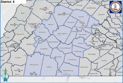 Final redistricting maps place Louisa  County in 5th Congressional District