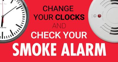 Change Your Clocks Check Your Smoke Alarm graphic