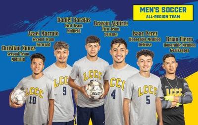 LCCC Men's Soccer All Region Team photo