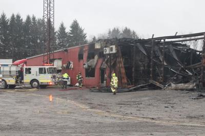 Fire destroys main building of Hovis Truck Service