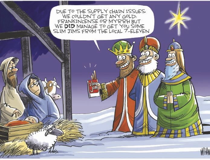 gold frankincense and myrrh cartoon
