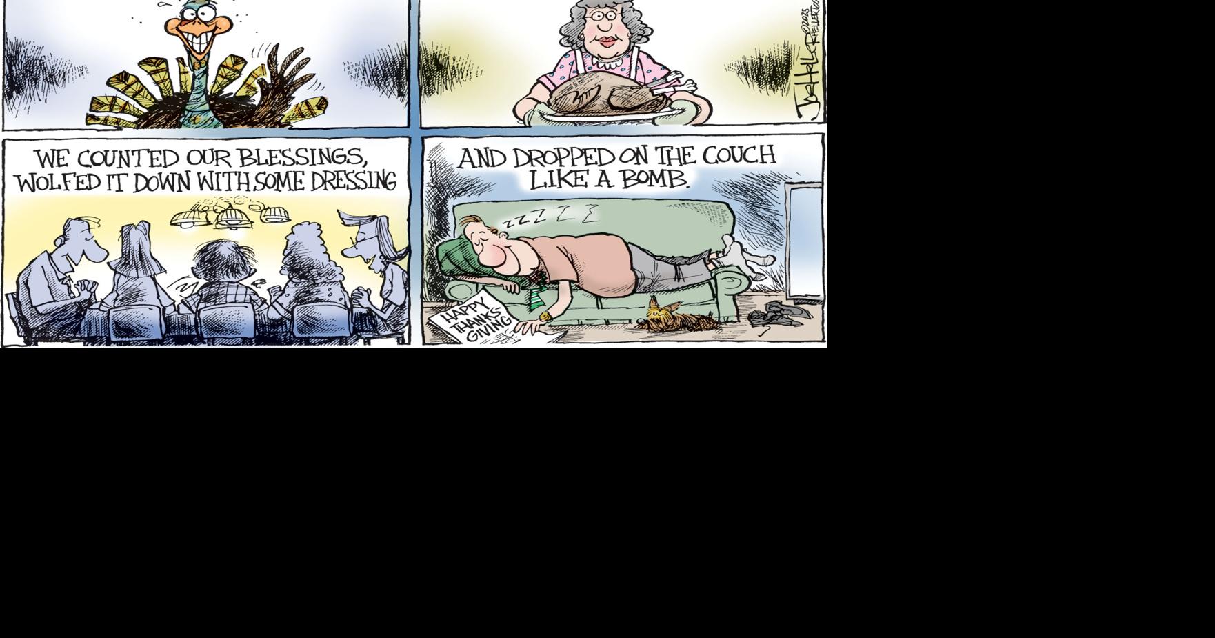 Heller cartoon-Thanksgiving | A E | thecomanchechief.com