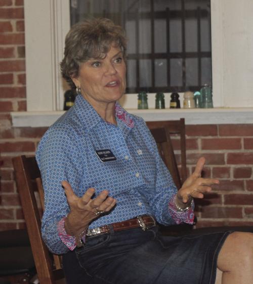 Kim Olson at Comanche County Democratic meeting