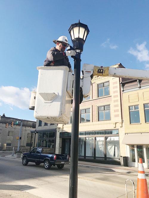 Decking the lights for the holidays