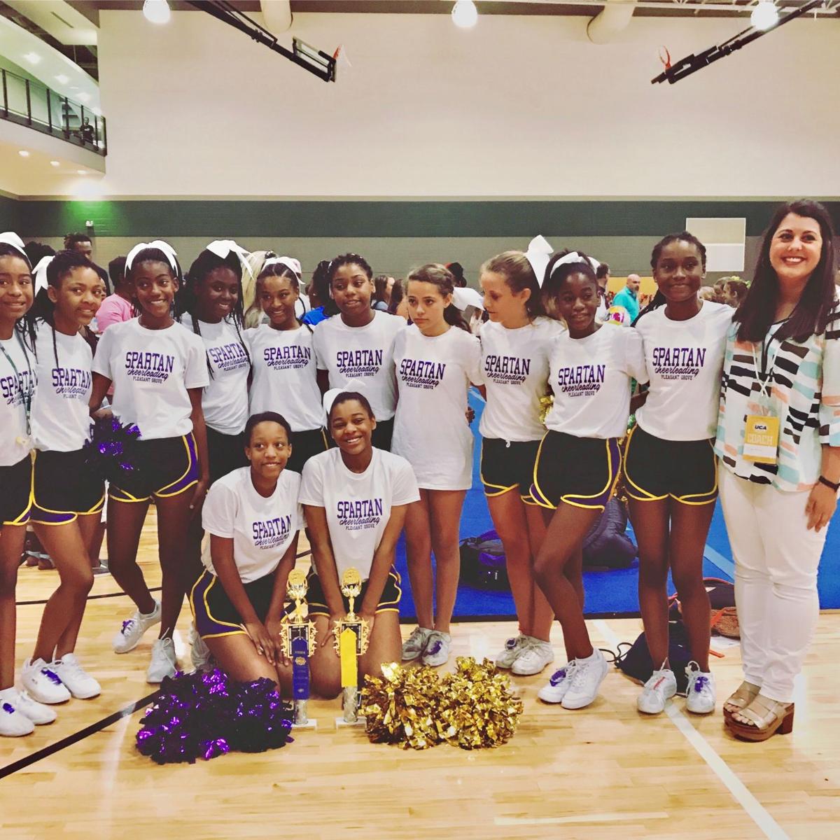 Pleasant Grove 7th and 8th Grade Cheerleaders Brings Home The Gold From