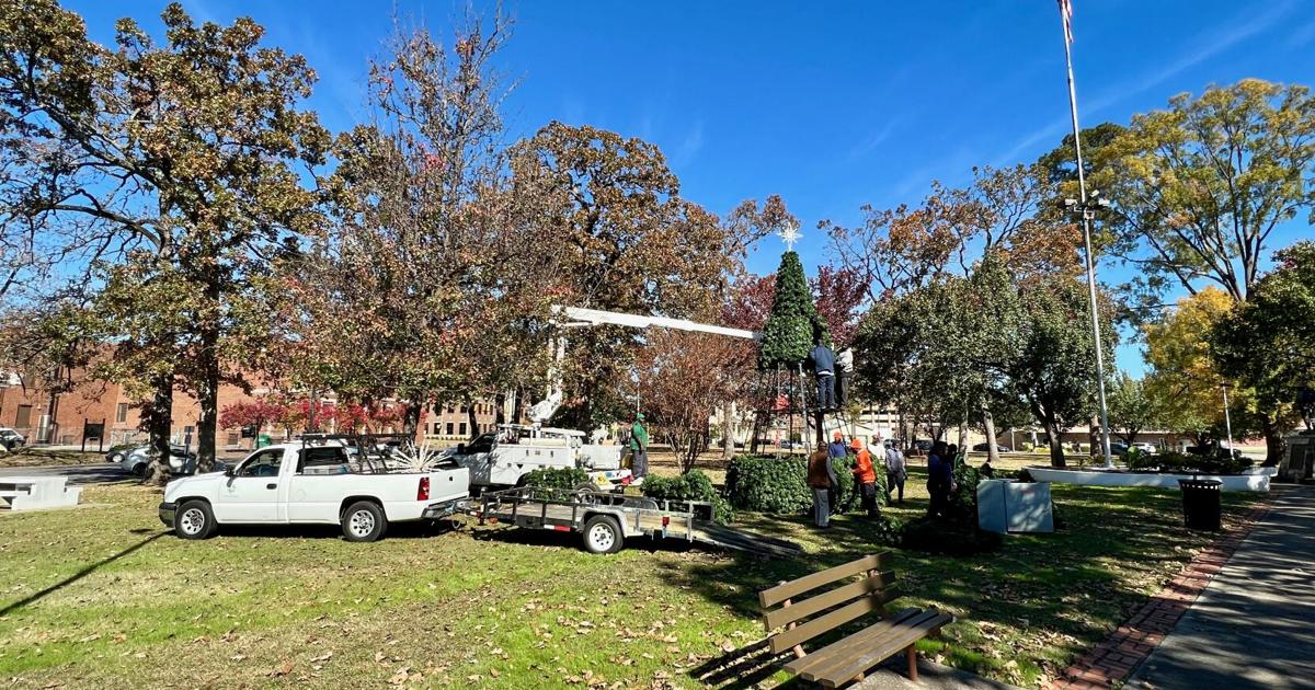 The City of Bessemer Prepares For Christmas Tree Lighting On Sunday