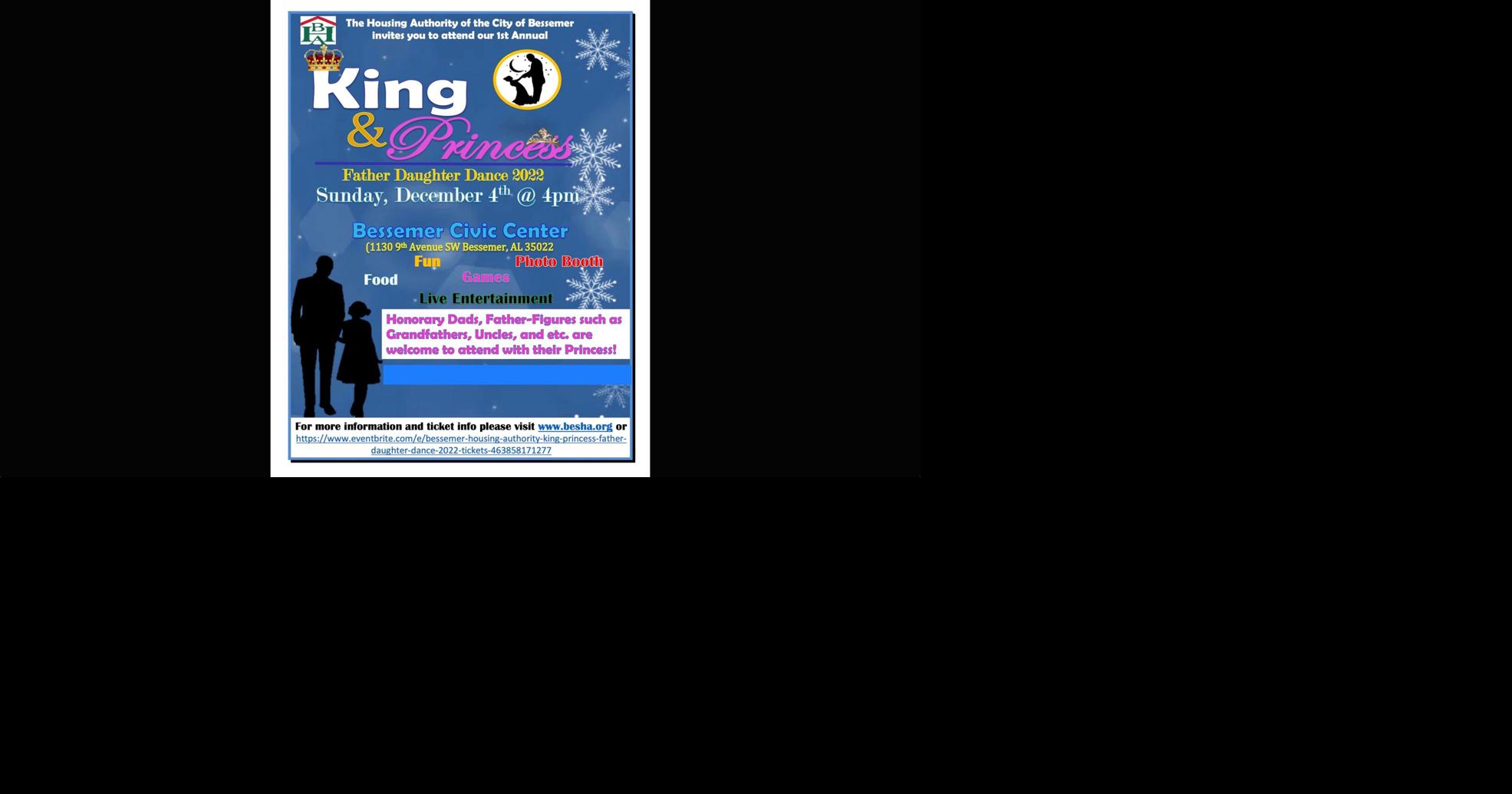 Bessemer Housing Authority King & Princess Father Daughter Dance 2022