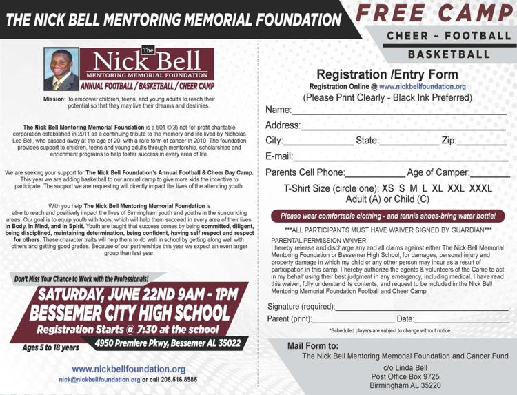 The 8th Annual Nick Bell Football Cheer And Basketball Camp