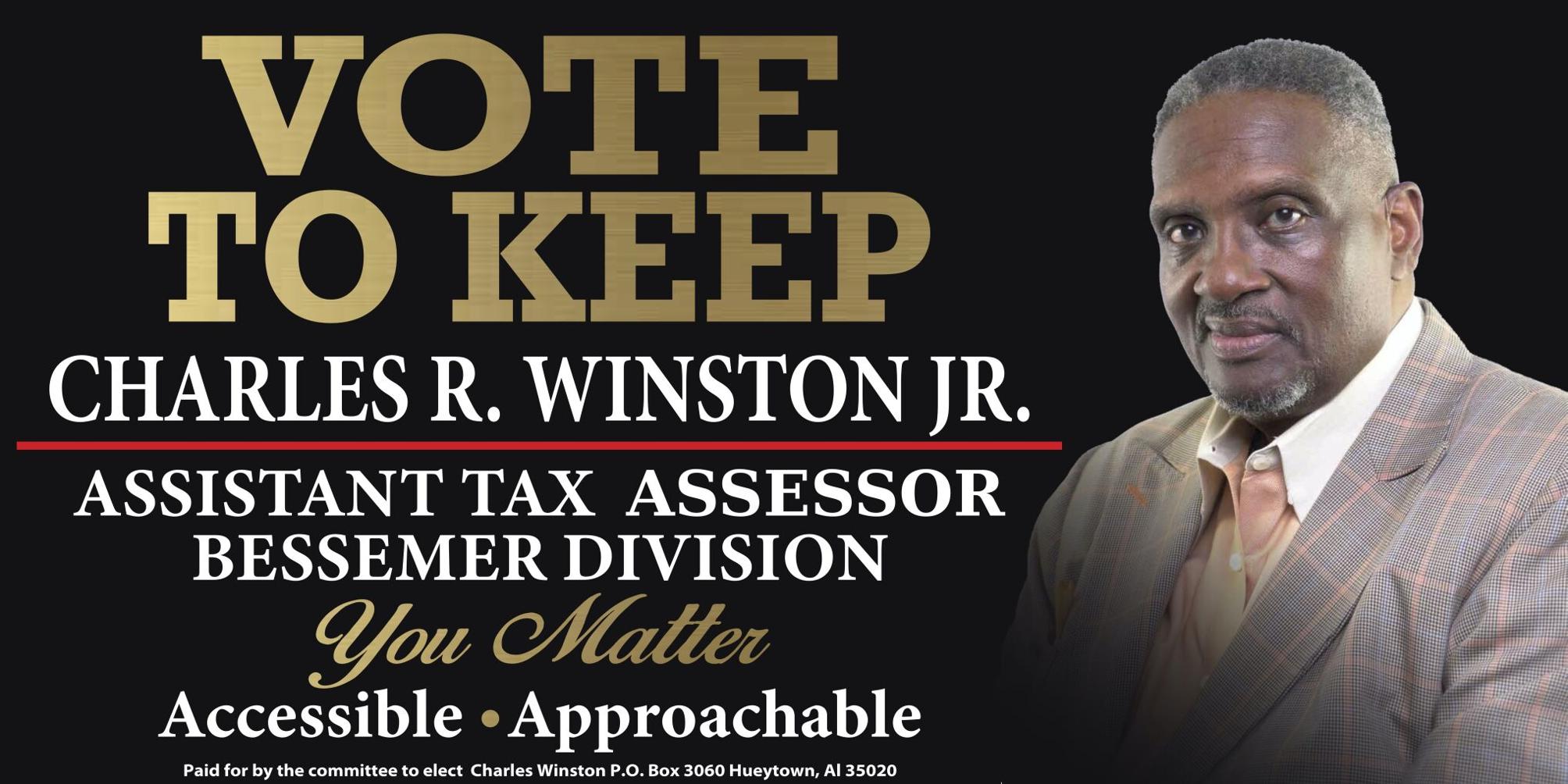 Meet Charles R. Winston Jr., Candidate Seeking ReElection For Assistant Tax Assessor Bessemer