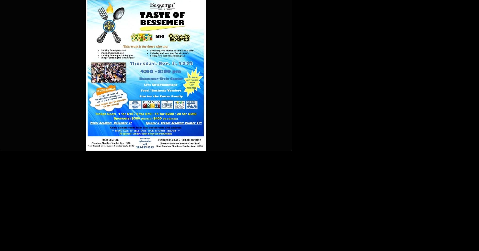6th Annual Taste of Bessemer, Job Fair & Business Expo Set For Thursday