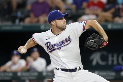 Max Scherzer strikes out 9 over 6 innings in his Rangers debut