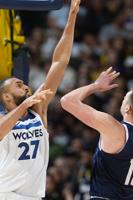 Rudy Gobert's big night lifts Timberwolves past Hawks and into first-place tie in West