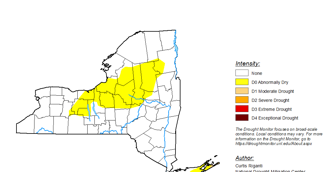 Small portion of Livingston County rated abnormally dry