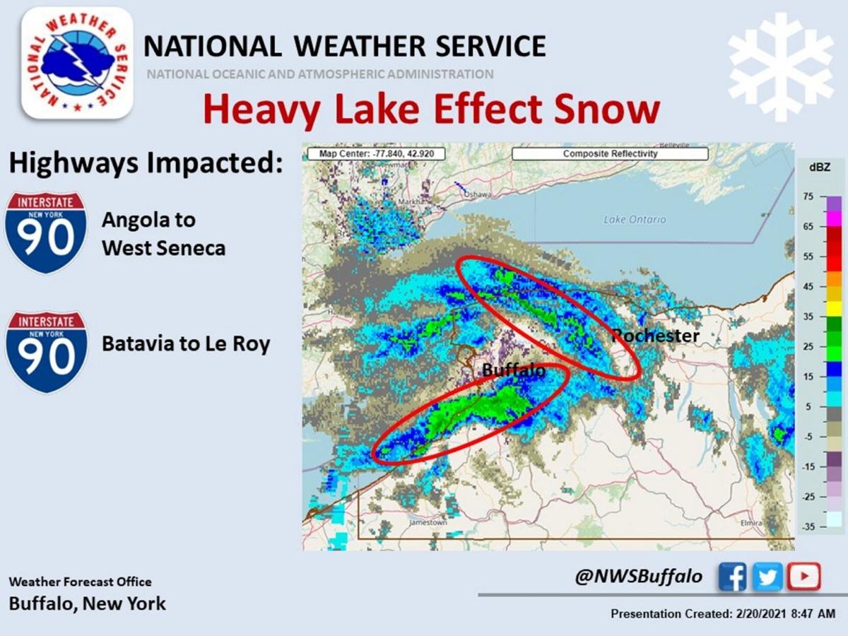 UPDATE: Lake effect snow warning continues in Wyoming County; advisory ...