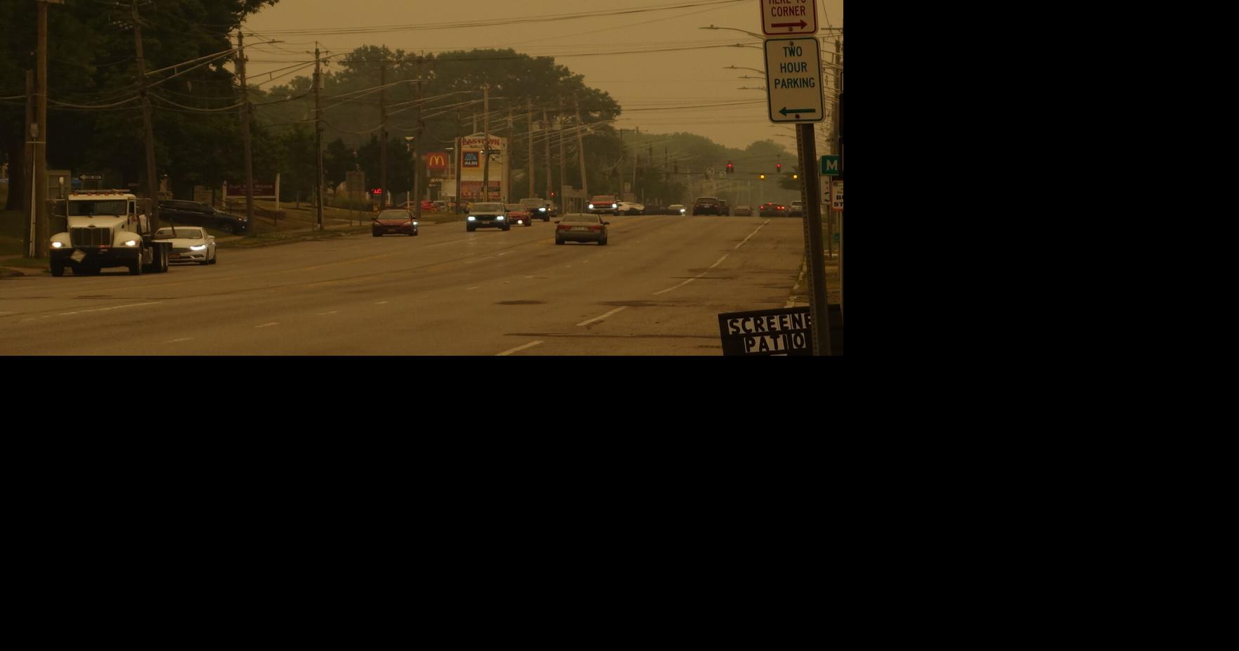Orange skies and health alerts amid wildfire smoke