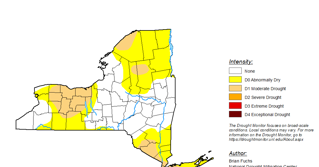 Normal precipitation levels return in portions of Orleans and Wyoming counties