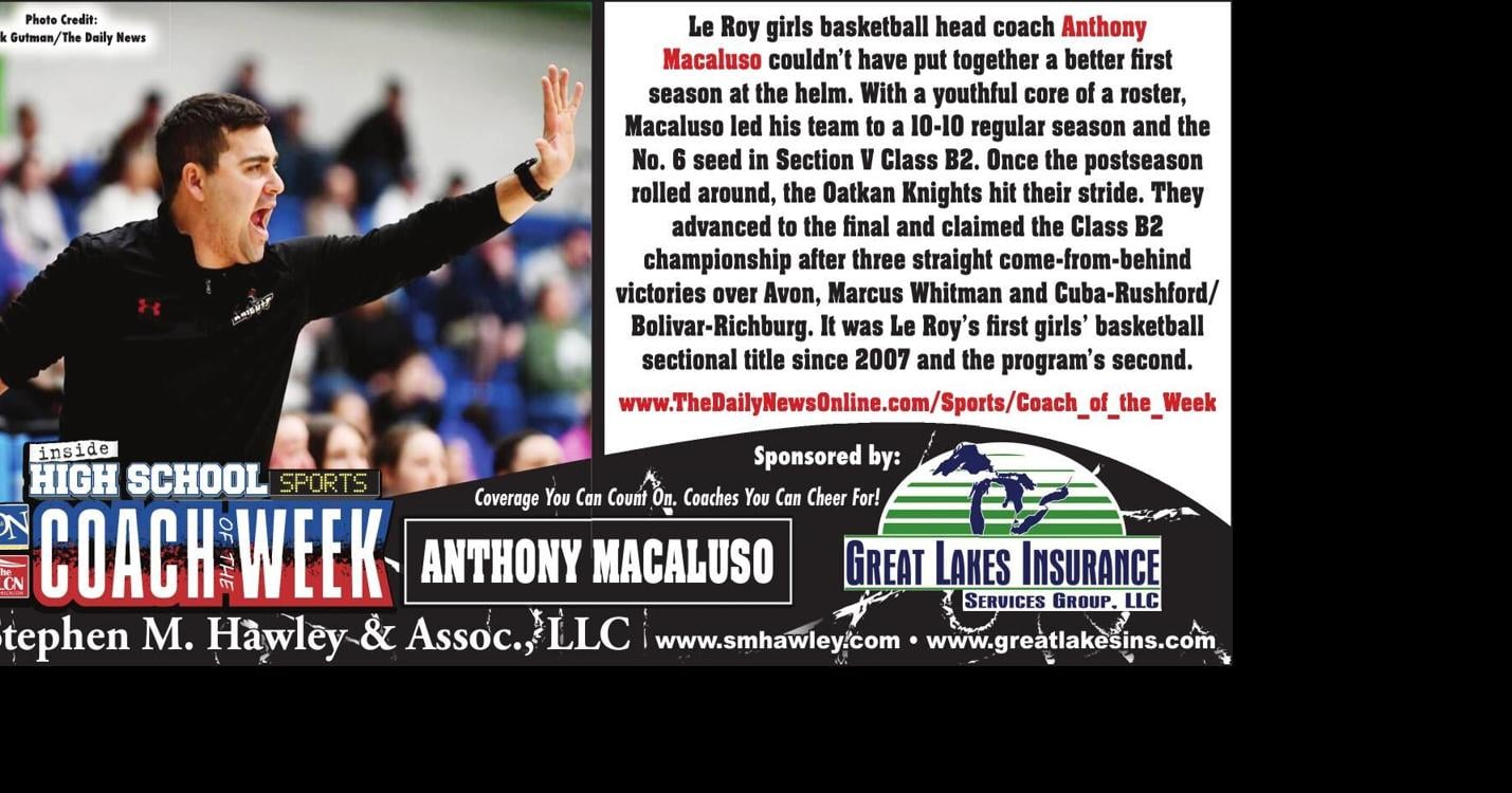 The Daily News Coach of the Week (03/08-03/14): Anthony Macaluso | Le ...