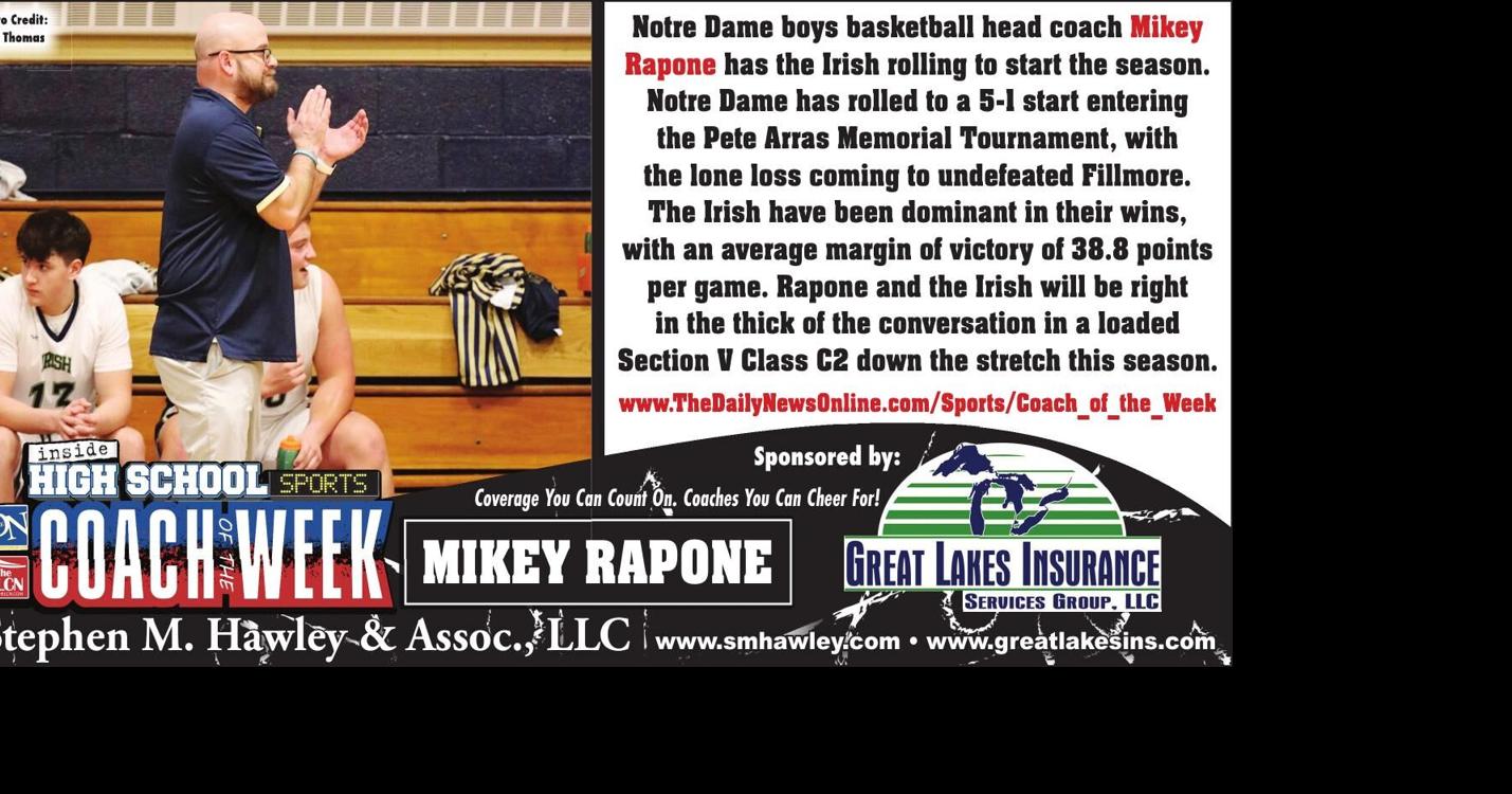 The Daily News Coach of the Week (12/28-01/03): Mikey Rapone | Notre ...