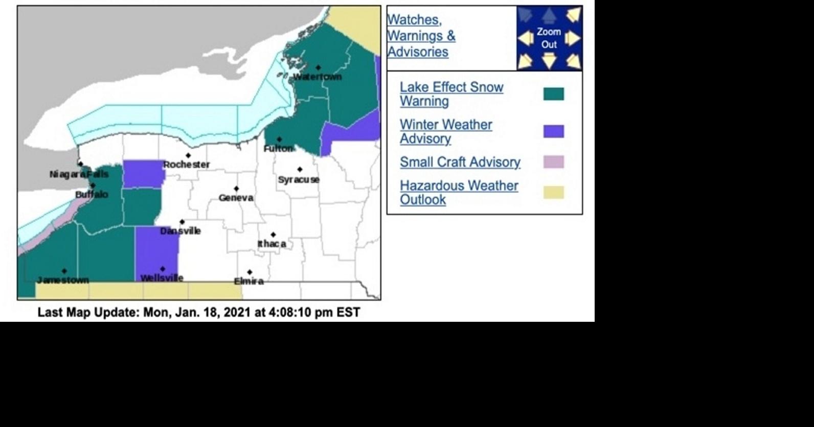 Winter weather advisory in effect until 7 p.m. Tuesday for Genesee ...