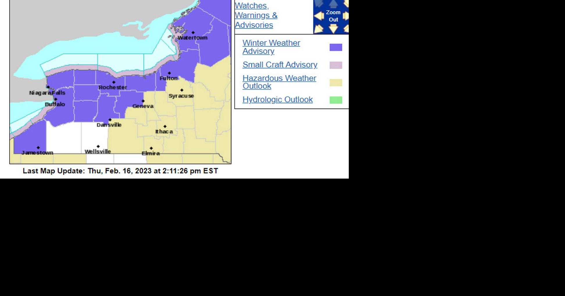 Winter weather advisories begin overnight for GLOW Region | News ...