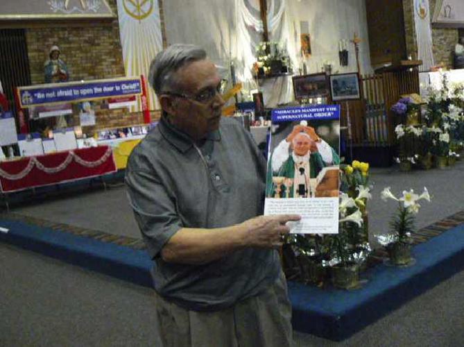 Batavian creates display in honor of late pontiff