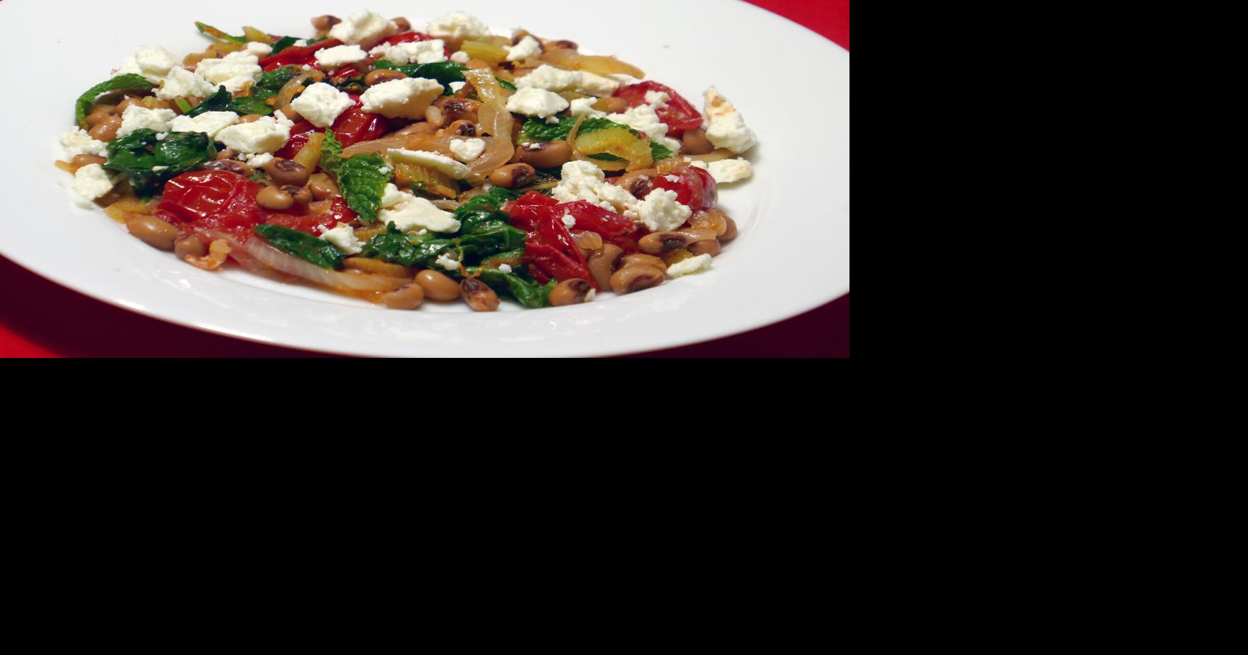 Quick Fix Blackeyed peas key a simple vegetarian casserole