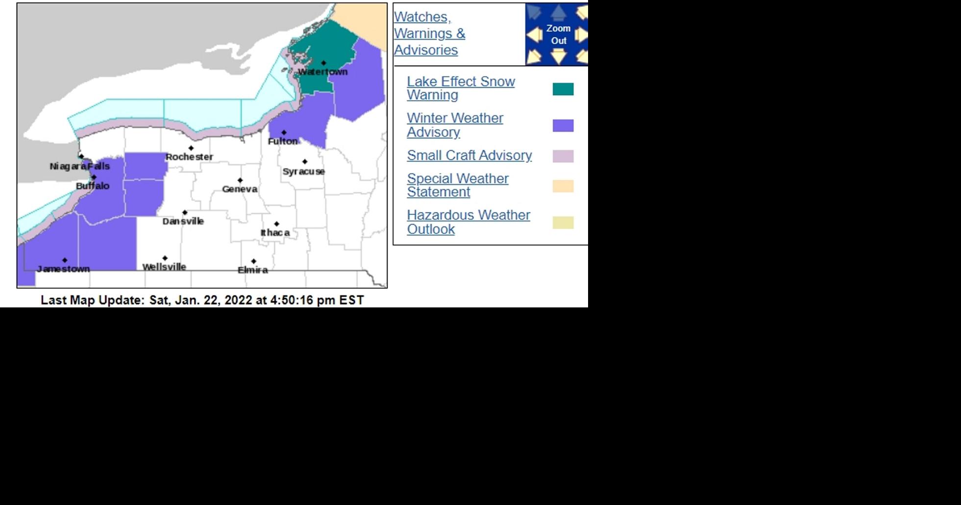 UPDATE: Winter weather advisories begin tonight in Genesee, Wyoming ...