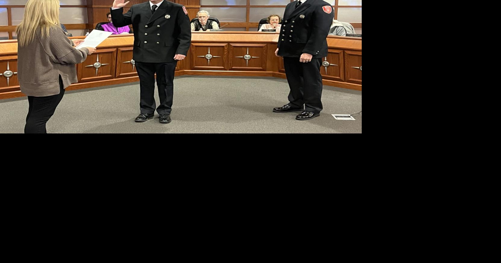 PHOTO: City swears in two new firefighters | News | thedailynewsonline.com