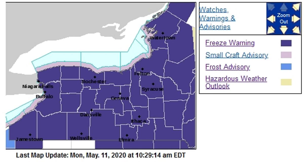 Freeze warnings begin tonight across GLOW region Top Story