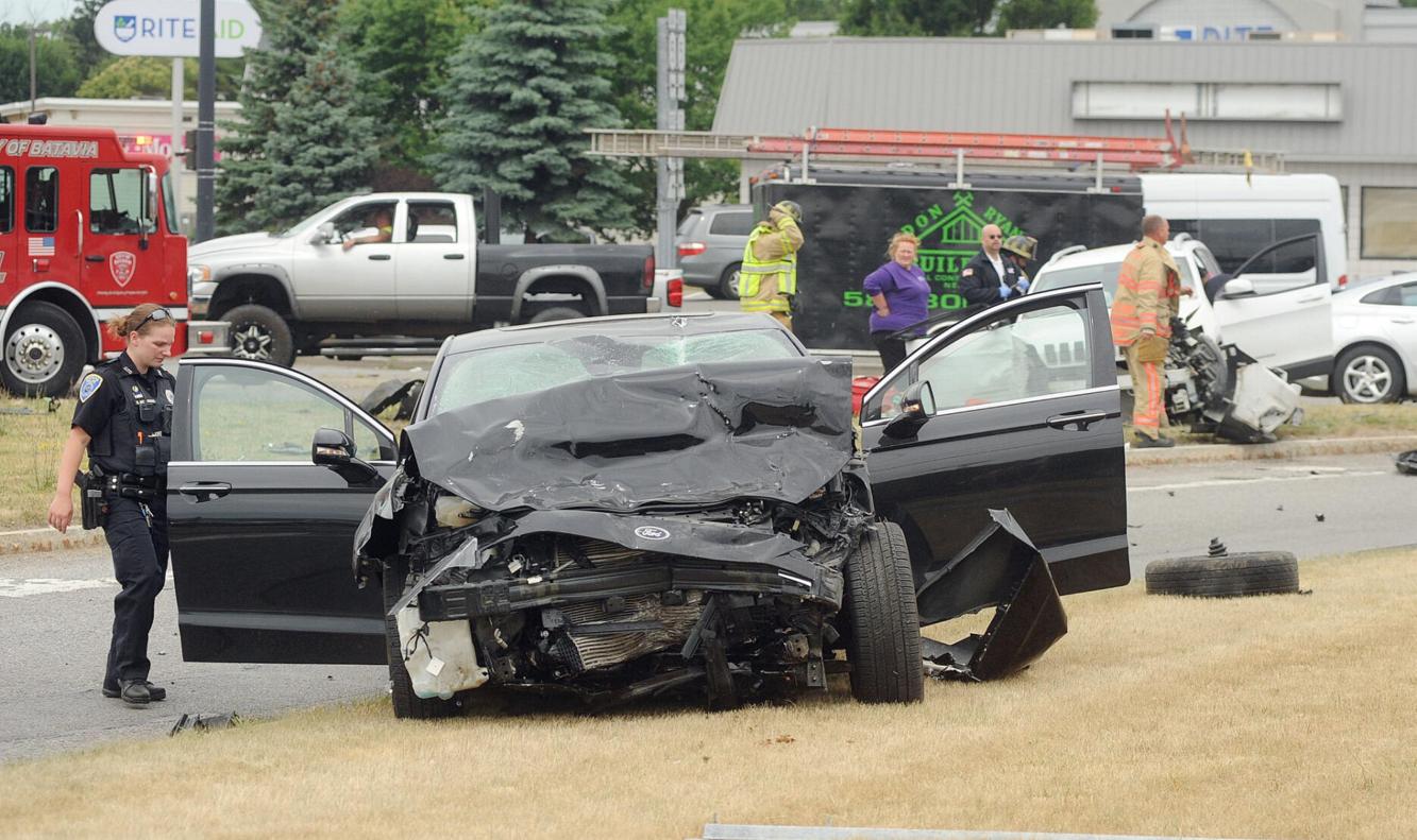 WATCH Four people taken to ECMC after twovehicle accident in Batavia