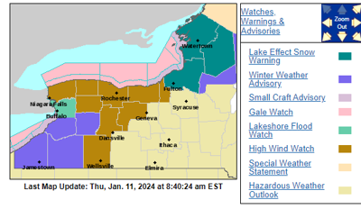 High wind watch begins Friday, followed by lake effect snow | News ...