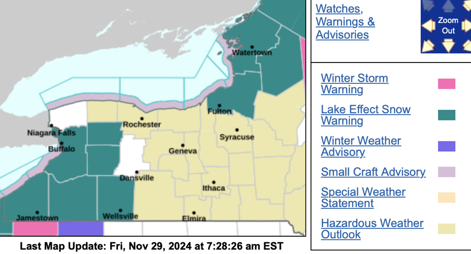 Lake effect snow warning issued for Genesee County | News ...