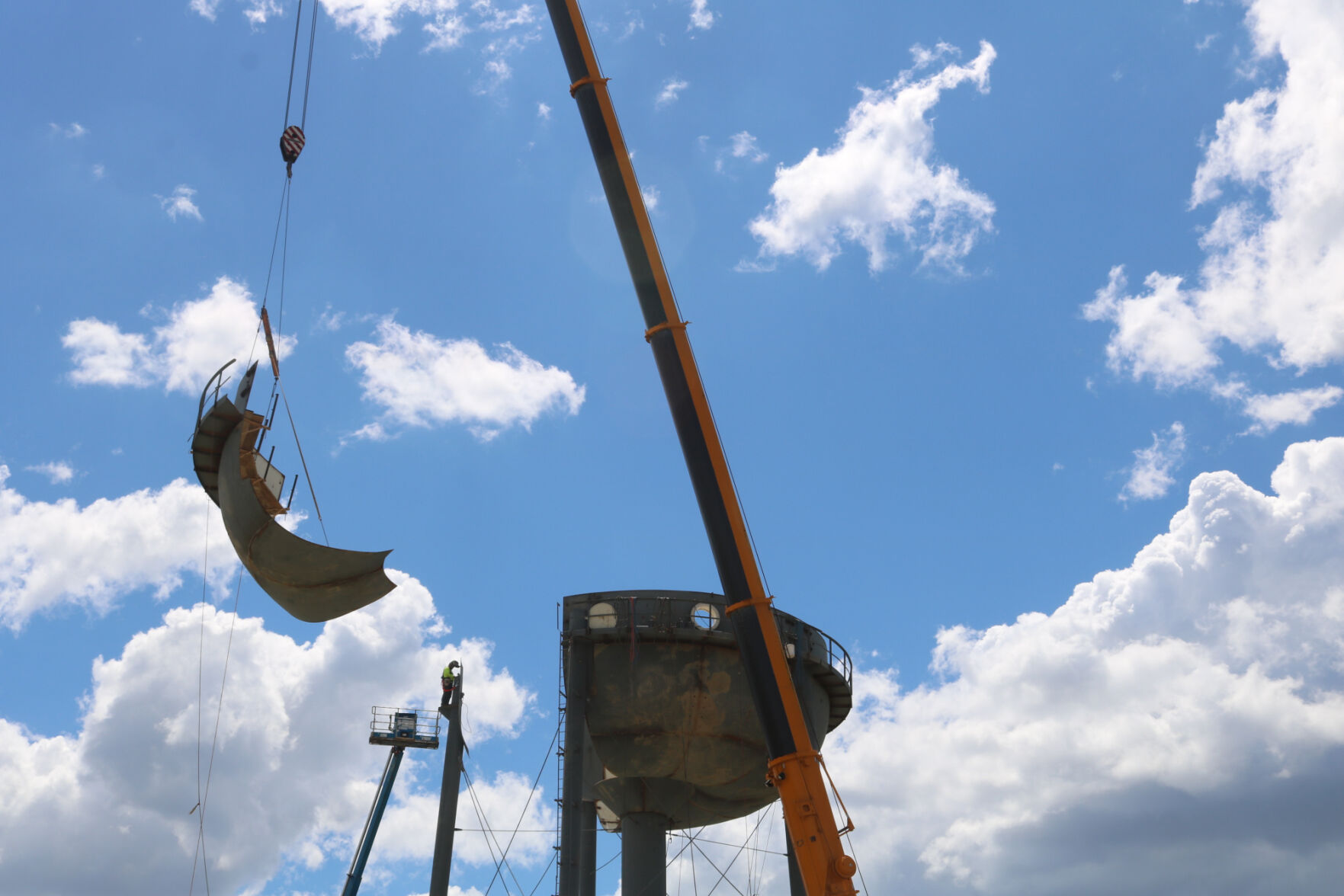 Pavilion installing new water tank to correct 20-year problem