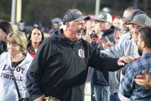 Le Roy football coaching legend Jim Bonacquisti honored during final home game