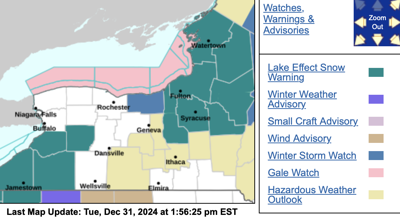 Lake effect snow warning issued for Wyoming County | News ...