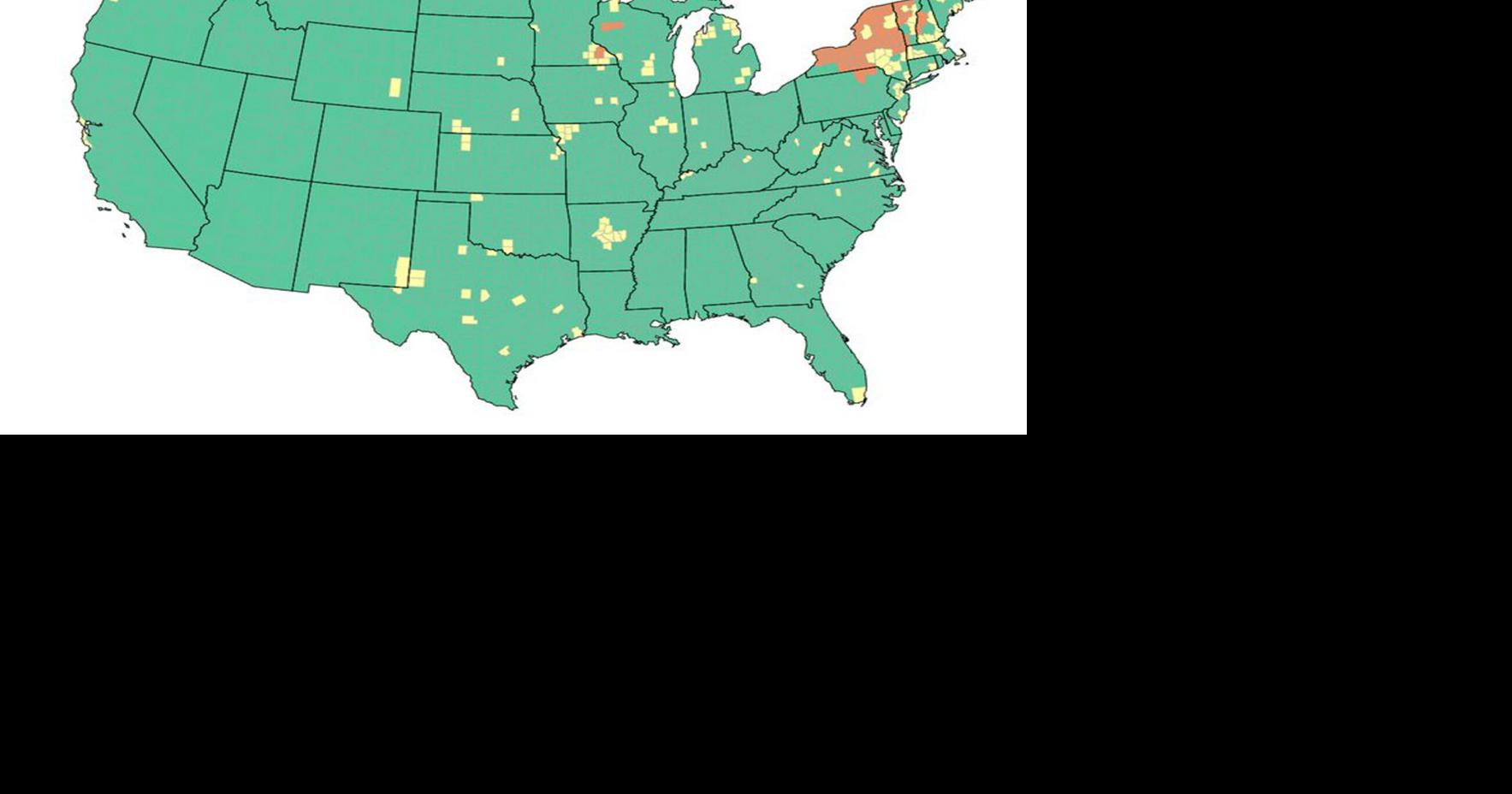 CDC urges masks in 37 New York counties, including GLOW region, due to