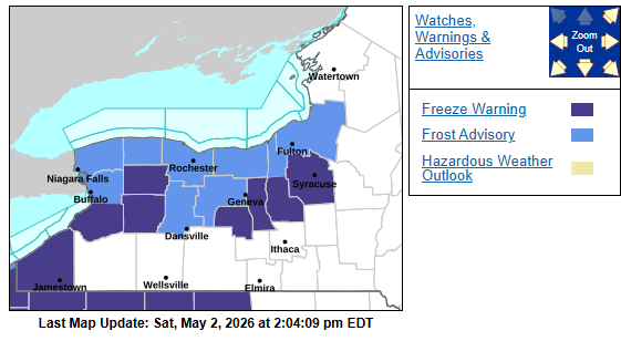 Freeze warnings, frost advisories issued for GLOW region | News ...