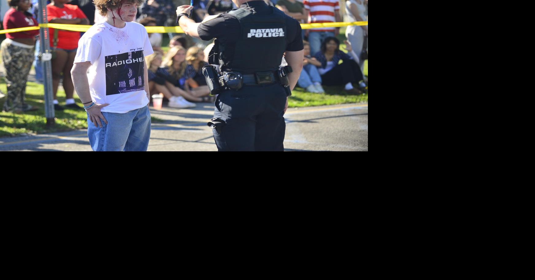 For safety's sake: Students watch DWI crash simulation at Batavia High School