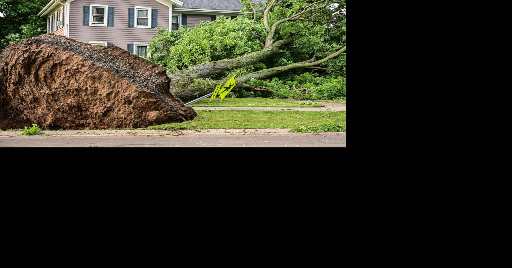 National Weather Service No tornado, but winds estimated at 100 mph in