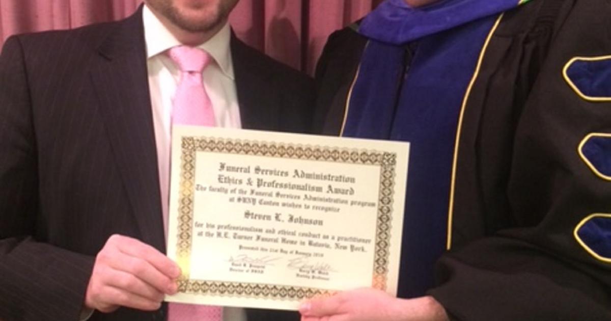 Funeral director gets funeral service degree administration: Received