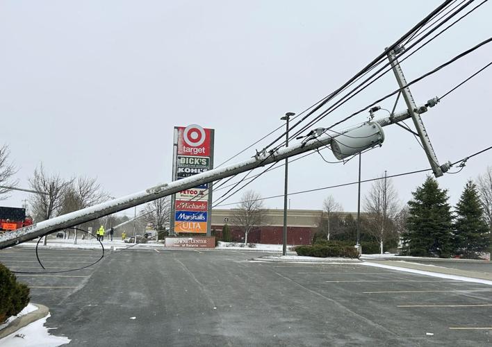 UPDATE: Winds knock down utility poles in Batavia; 115 without power ...