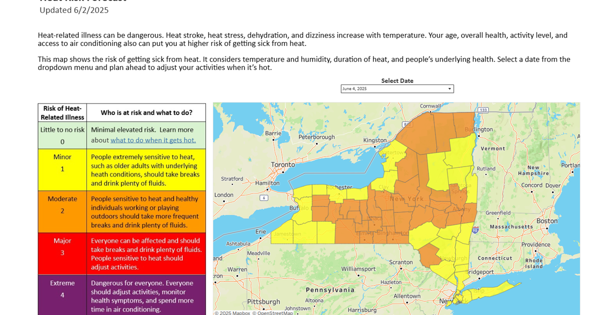 Heat Risk State Health Department launches heat risk dashboard | Lifestyles ...
