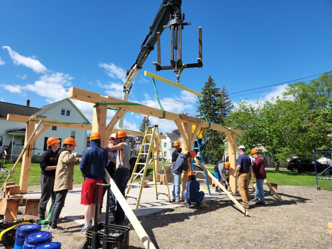 WayCoh students raise timberframe pavilion Lifestyles