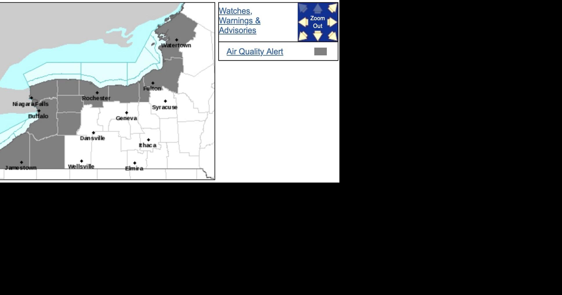 Air quality health advisory issued for Genesee, Orleans and Wyoming counties